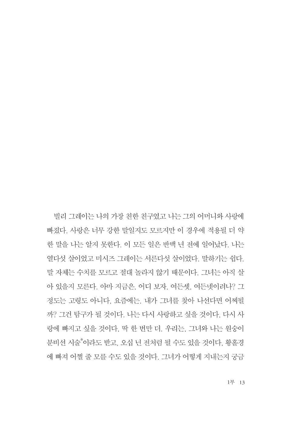 Ancient Light Novel by John Banville Korean Edition