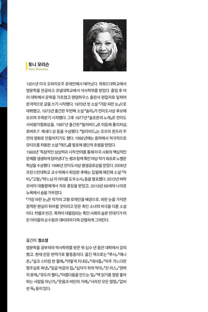 The Bluest Eye Novel by Toni Morrison Korean Edition