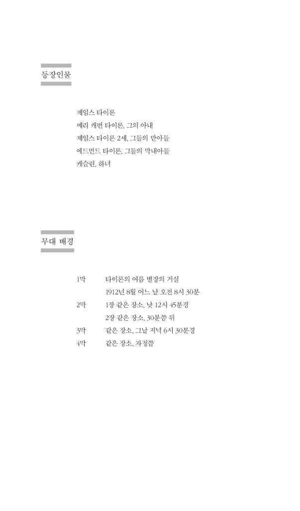 Long Day's Journey Into Night Play by Eugene O'Neill | Korean Edition