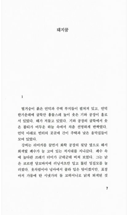 A Dream of Good Fortune, Pig dream(Dwaeji Kkum) by Hwang Sok-yong | Korean
