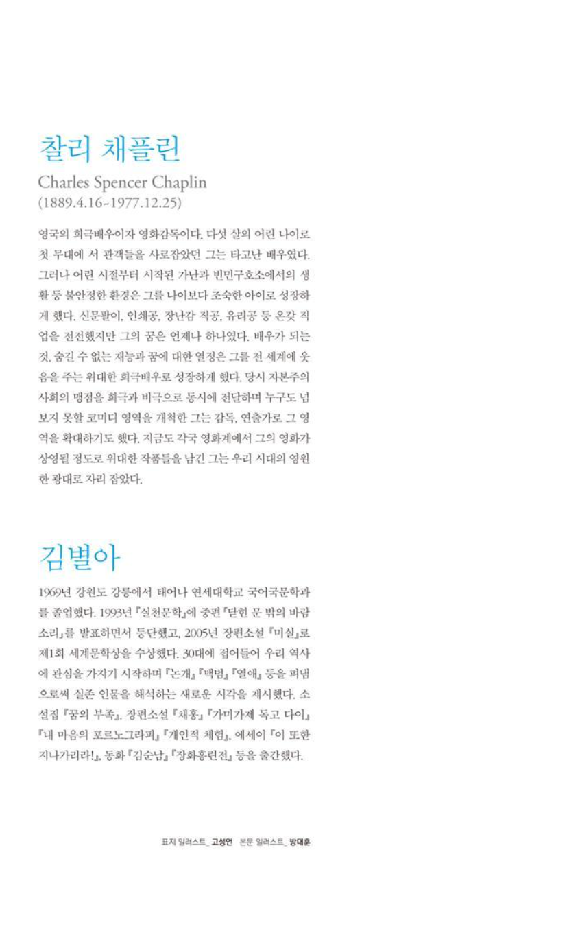 Charlie Chaplin, the dictator of the screen - 스크린의 독재자 찰리 채플린, Kim Byeol-ah (Korean Novel)