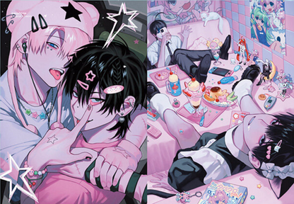 Boy x Girl Illustration & Sticker Book - 소년X소녀 일러스트&스티커북 | Gyuing | Korean
