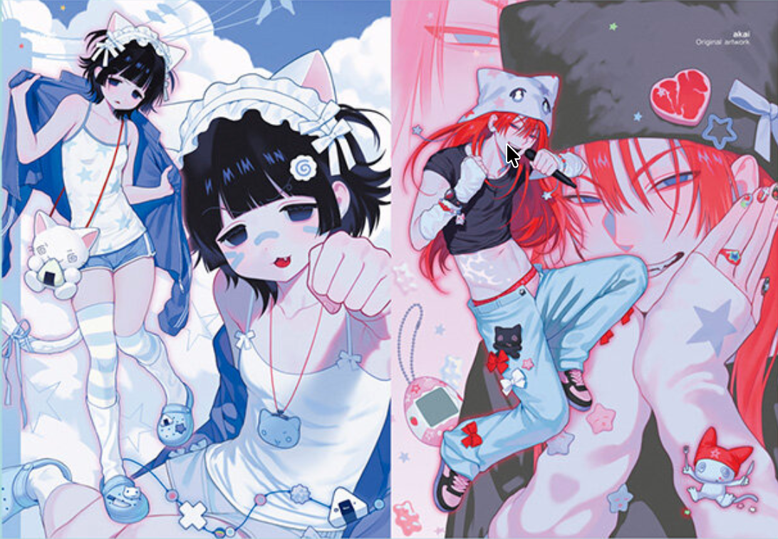 Boy x Girl Illustration & Sticker Book - 소년X소녀 일러스트&스티커북 | Gyuing | Korean