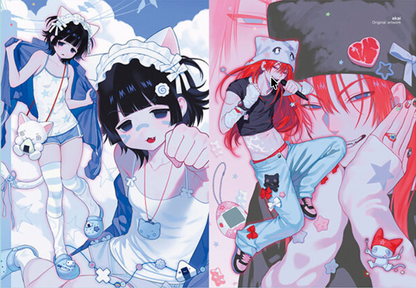 Boy x Girl Illustration & Sticker Book - 소년X소녀 일러스트&스티커북 | Gyuing | Korean