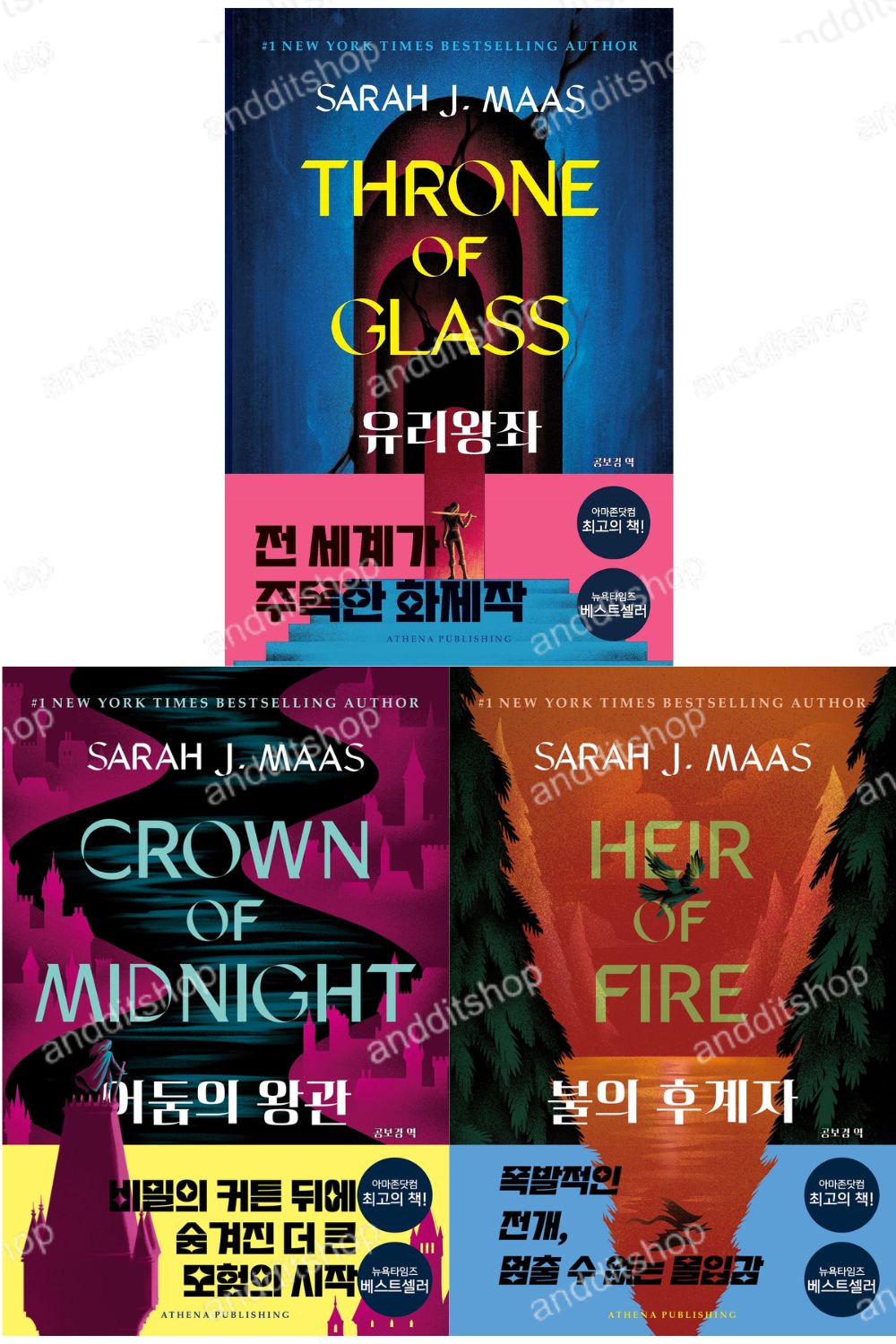 Throne of Glass Series by Sarah J. Maas, Korean, 유리왕좌 시리즈, 사라 제이 마스