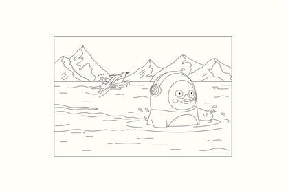 Pengsoo Peng Art ColoringBook by Han-gyeol Korean Edition