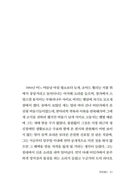 Sample page from Vineland Novel by Thomas Pynchon Korean Edition