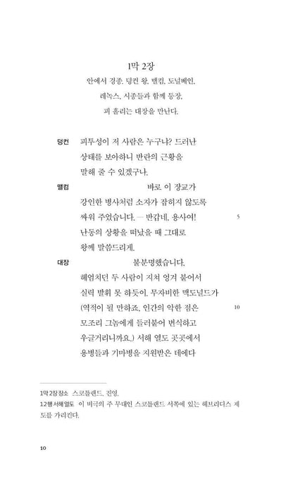 Macbeth Play by William Shakespeare | Korean Edition