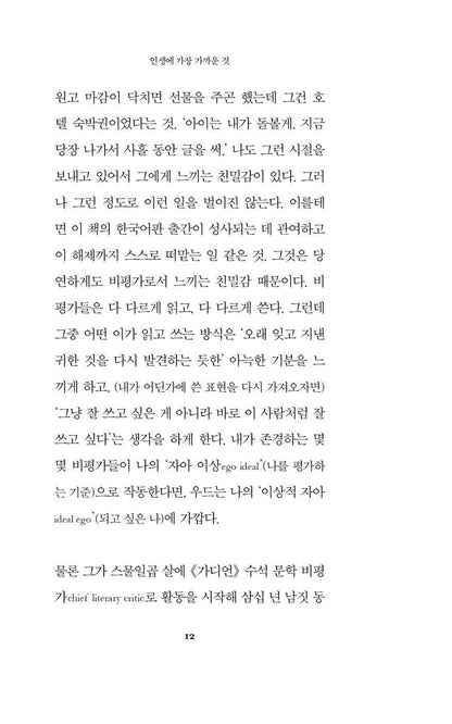 The Nearest Thing to Life Book by James Wood Korean Edition