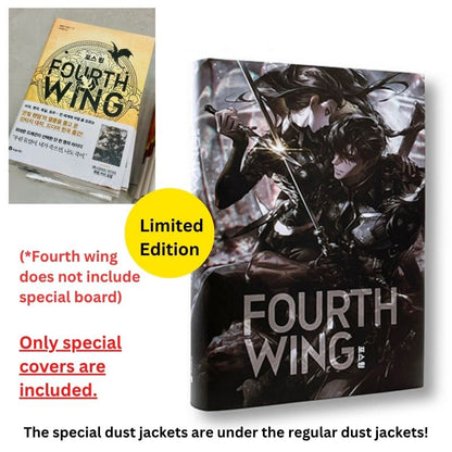 Fourth Wing, Iron Flame Part 1-2, Onyx Storm Part 1-2 (Korean Edition) Art Dust Jacket Limited