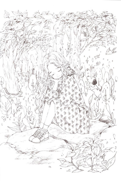 Aeppol's Forest Girl Coloring Book: It's Ok to Take a Rest Korean book