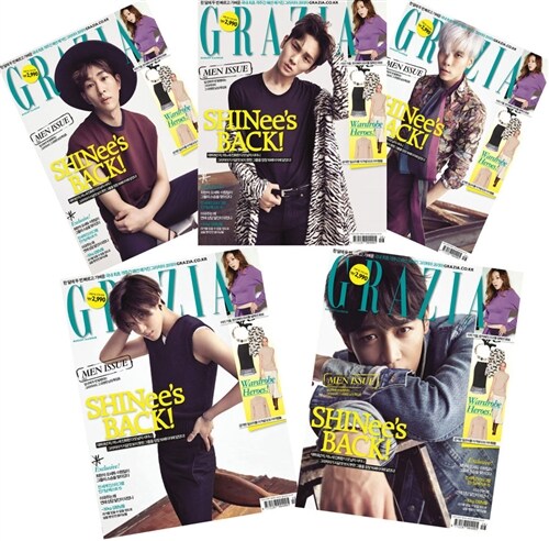 GRAZIA Korea Type B August 2015-2 Issue 60 (Random Cover, No Supplement)