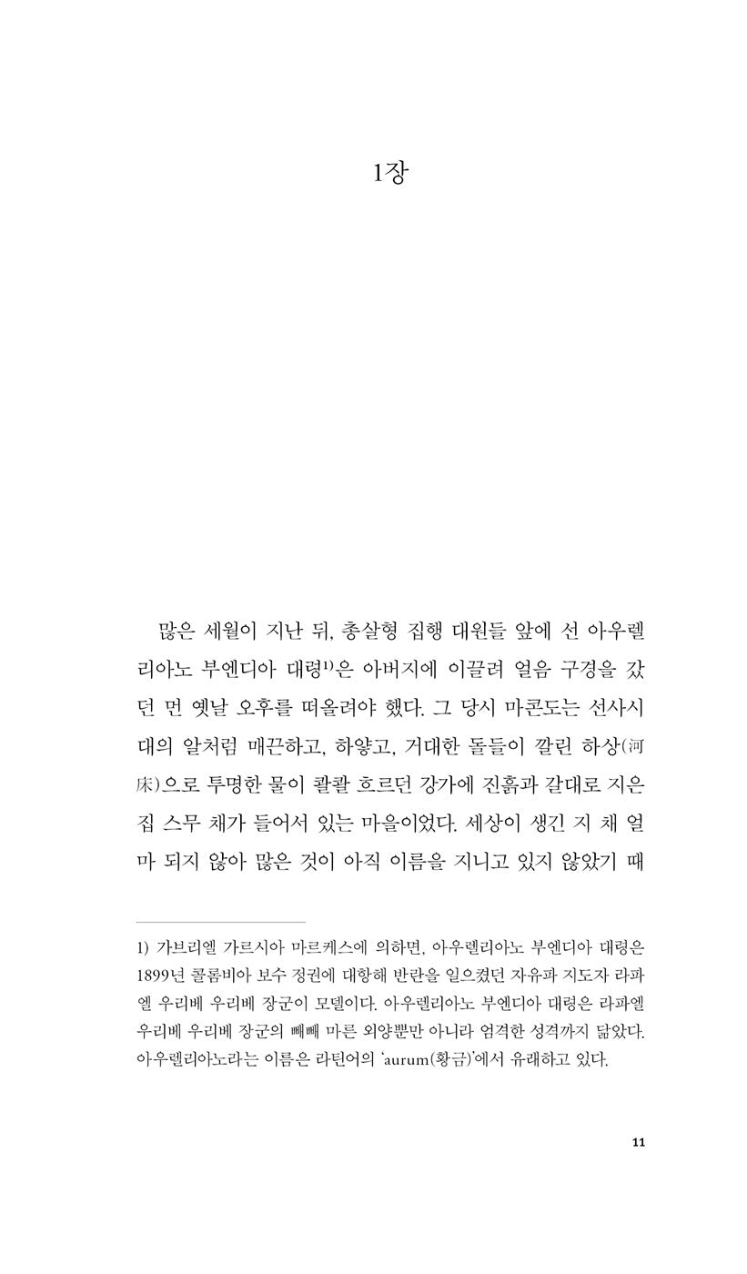 One Hundred Years of Solitude Vol 1 by Gabriel García Márquez | Korean Edition
