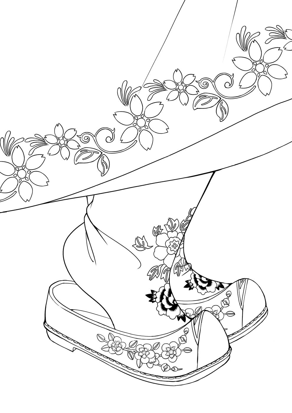 Muldurida: A Hanbok Fairy Tale Coloring Book by Obsidian, Korean, 물들이다, 우나영