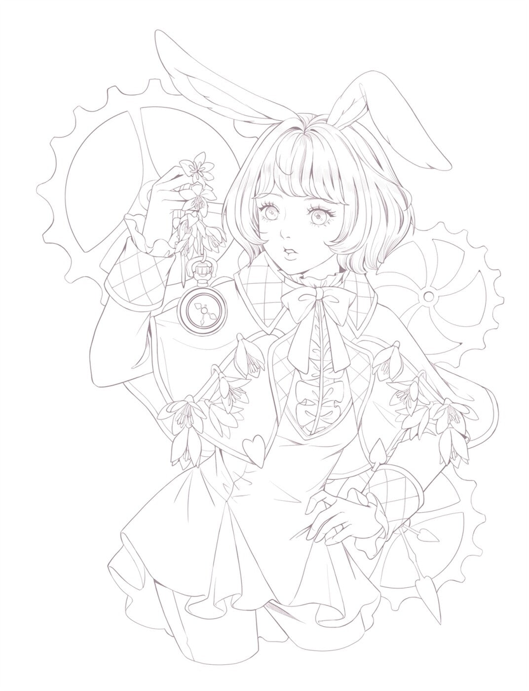 Flower and Girl Coloring Book Vol.3 Korean Book