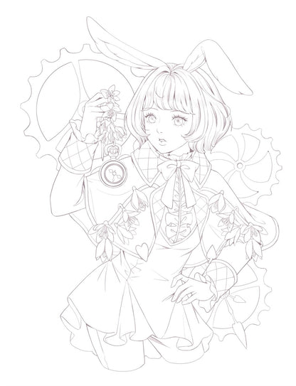 Flower and Girl Coloring Book Vol.3 Korean Book