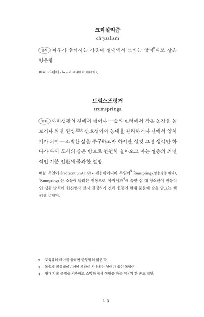 The Dictionary of Obscure Sorrows by John Koenig Korean Edition