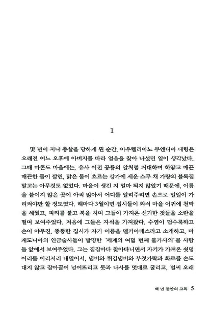 One Hundred Years of Solitude by Gabriel García Márquez | Korean Edition